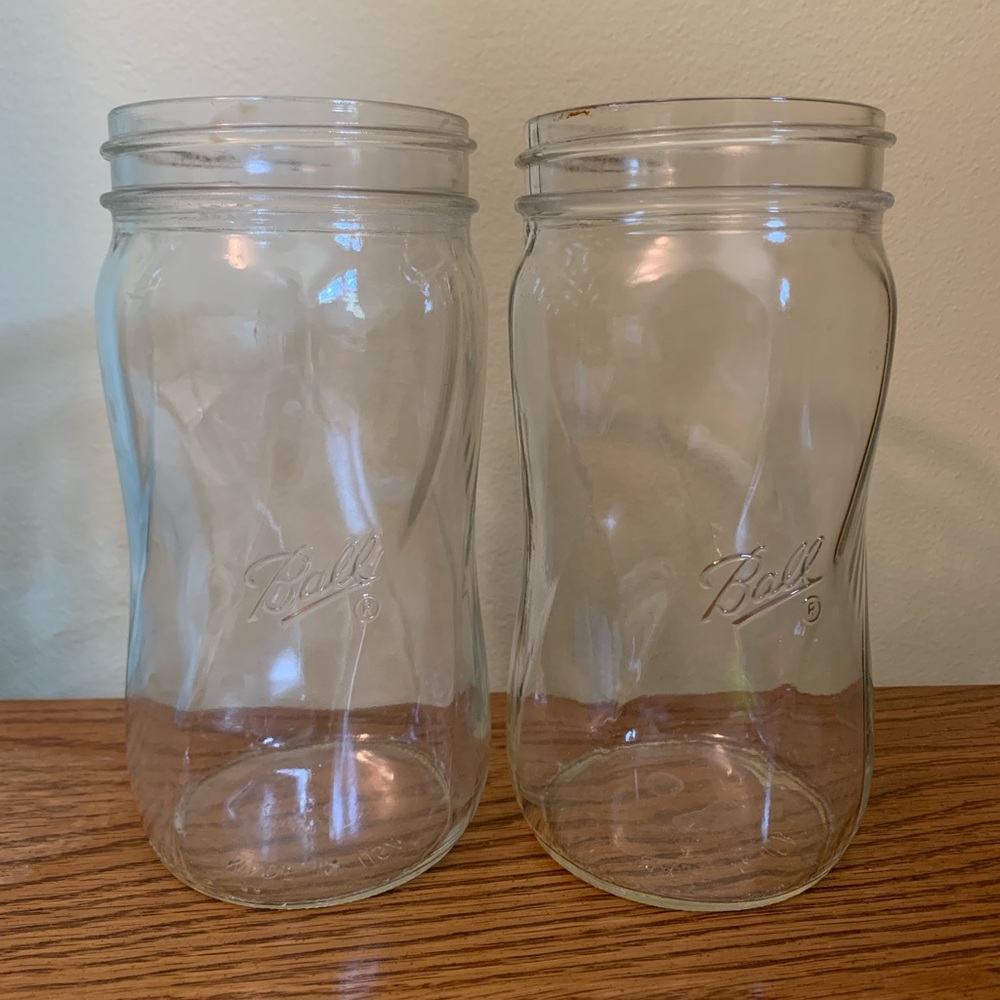MOVING SALE | Anthropologie Home, set of two glass mason jar flower vases